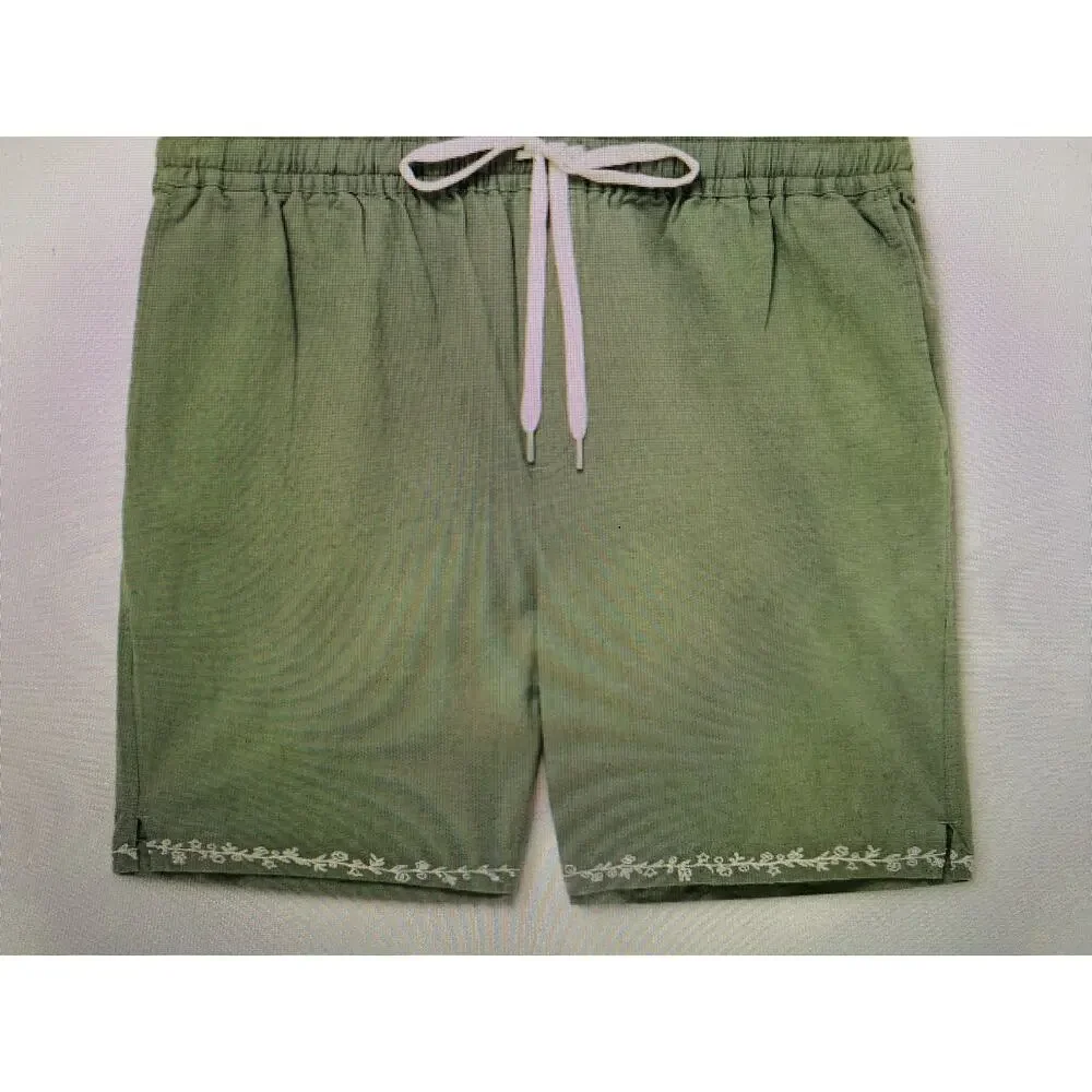 NWT Corridor New York mens straight leg embroidered drawstring shorts - Picture 2 of 9
